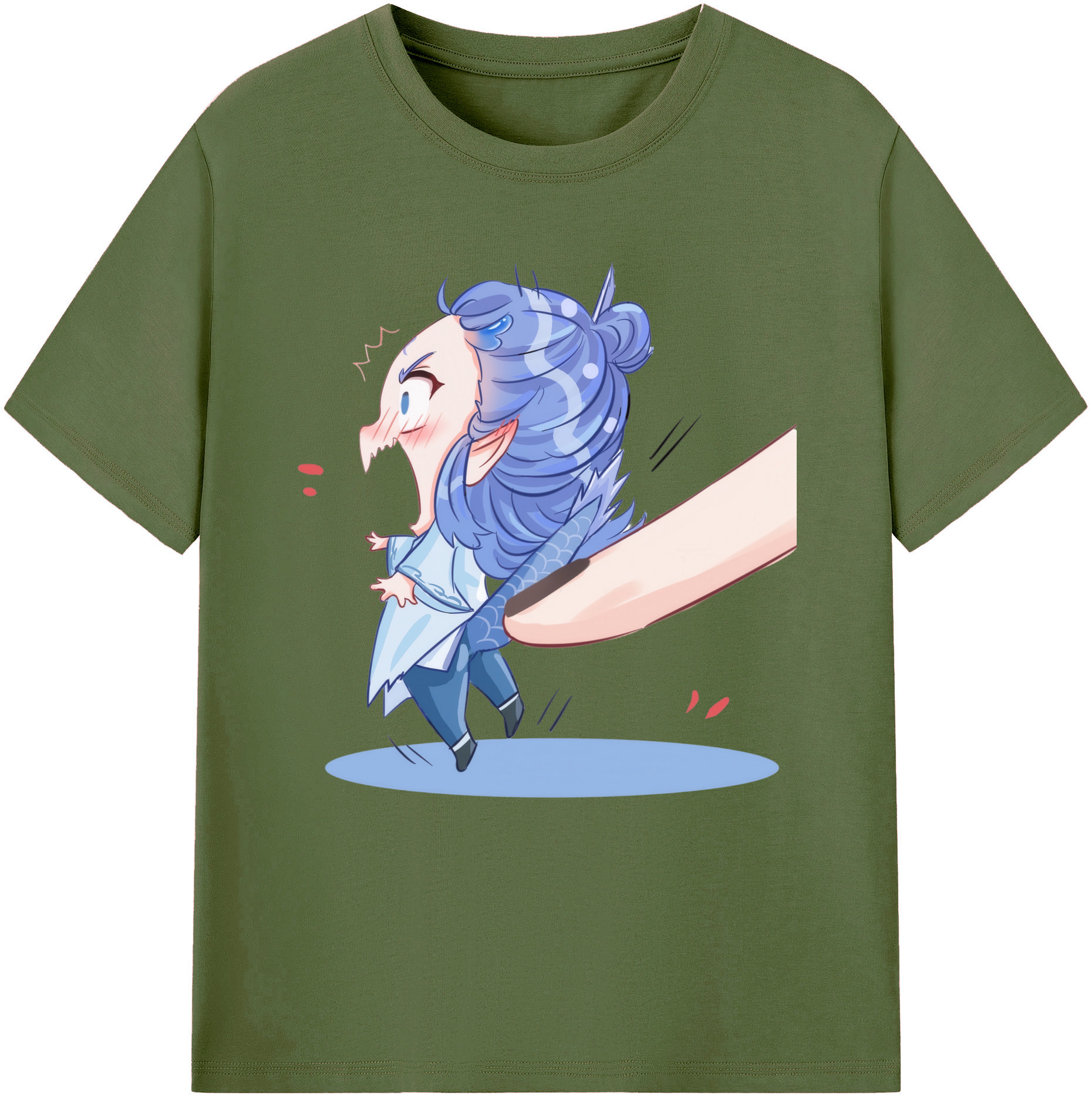（画像用） Ne Zha 2 ナタ 魔童の大暴れ 綿100％半袖Tシャツ（フロントプリント）